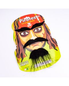 Accesorio Para Rostro Pirata 3pzas 8-12cm Negro