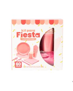 Vajilla Cartón Desechable Liso 60pzas