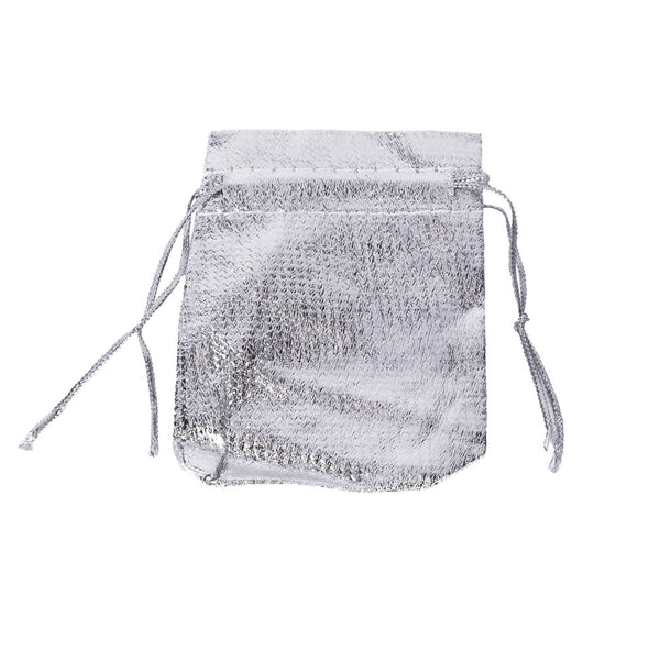 Bolsa Tela Brillante 7x9cm Plateado