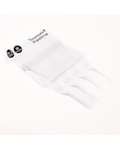 Tenedor Plástico Desechable Liso 14.5cm 50und Blanco