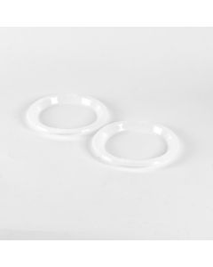 Plato Plástico Plano Liso Borde Con Relieve #9 22.8cm 12und Blanco