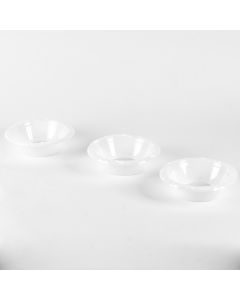 Plato Plástico Hondo Liso Borde Con Relieve #6 15.2cm 12und Blanco