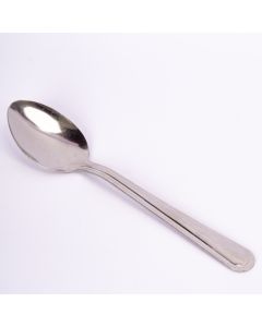 Cuchara Metal Con Borde 18.5cm Plateado