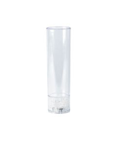 Vaso Plástico Con Luz Led 5.5x19cm Multicolor Transparente