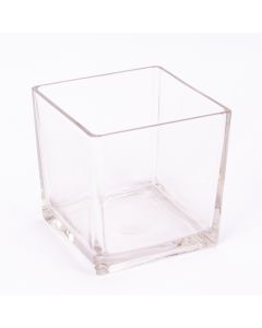 Recipiente Vidrio Liso Cuadrado 15x15cm Transparente