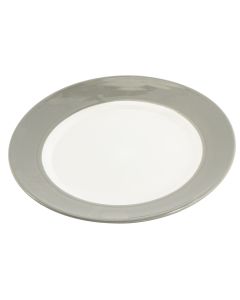 Plato Porcelana Plano Bicolor 8pulg
