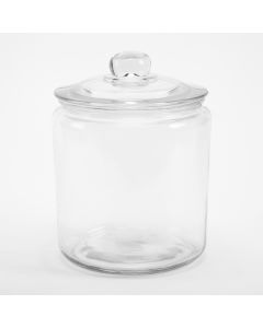 Frasco Vidrio Redondo Liso Con Tapa 4000ml Transparente