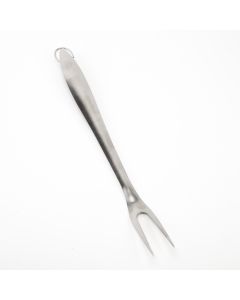 Tenedor Acero Para Parrilla Liso 40cm Plateado