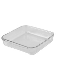 Refractario Vidrio Cuadrado 1600ml Transparente