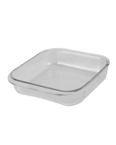 Refractario Vidrio Cuadrado 2300ml Transparente