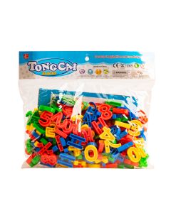 Figura Plástica Numeros Y Letras 3.4-3.6cm Multicolor