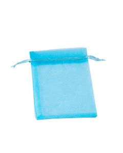 Bolsa Organza 10x14cm 5und Celeste