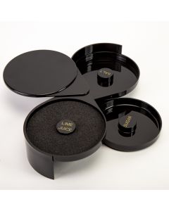 Recipiente Plegable Para Coctelería 3 Capas Con Esponja Negro