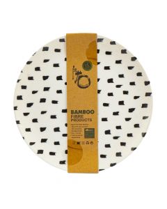 Plato Plástico Redondo Estampado Rayas 20cm