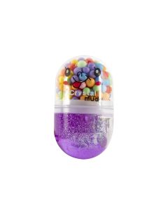 Slime Forma Capsula Escarchado Con Accesorios 7x4cm Surtido