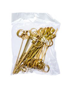 Pinchos Bambú 12cm Marrón
