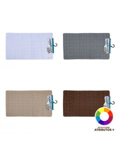 Alfombra Plástica Estampado Cuadros