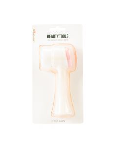 Cepillo Facial Plástico Liso 2en1 13cm