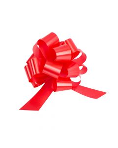 Lazo Plástico Liso 5pulg 6pzas Rojo
