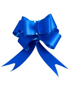 Lazo Plástico Liso Escarchado 30mm 6pzas Azul