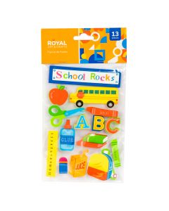 Figura Foamy Adhesiva School 13pzas Surtido