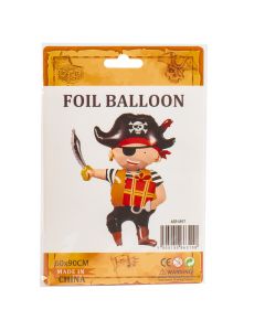 Globo Metálico Figura Pirata 60x90cm