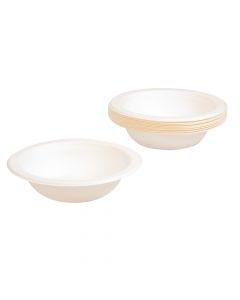 Plato Ondo Biodegradable 12oz 10und Blanco