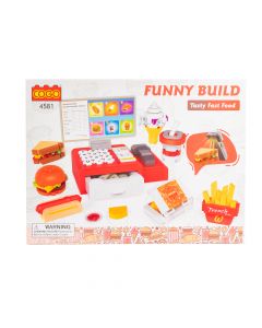 Bloque Armable Plástico Tasty Fast Food 498pzas +6a Multicolor