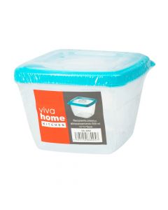 Recipiente Plástico Para Almacenamiento 11x11x8cm 500ml