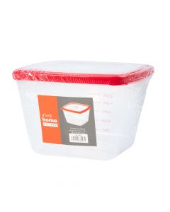 Recipiente Plástico Para Almacenamiento 18.3x18.3x12.2cm 2.5l