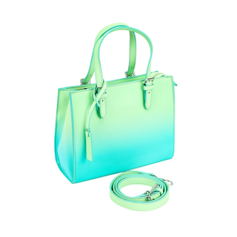 Bolso Casual Para Dama Verde Y Celeste
