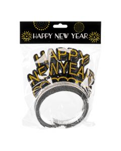 Diademas Happy New Year Doradas