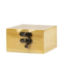 Caja Madera Con Cierre Metal
