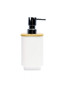 Dispensador Para Jabón Liso Con Tapa Bambú 250ml