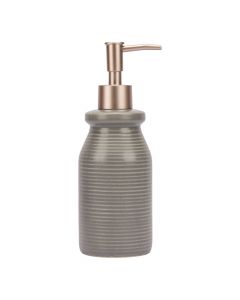 Dispensador Para Jabón 250ml Gris Y Bronce