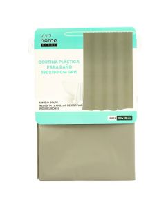 Cortina Para Baño Lisa Gris
