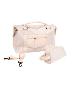 Bolso Viaje Y Cosmetiquera 2pzas Beige