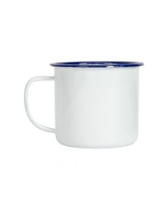 Jarra Metalica 350ml Blanco Con Azul