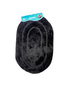 Alfombra Afelpada Negra Moderna