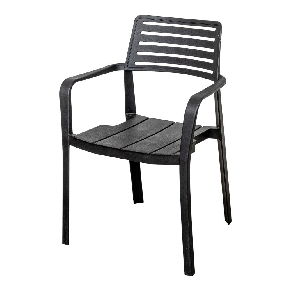 Silla Plástica Negra Moderna