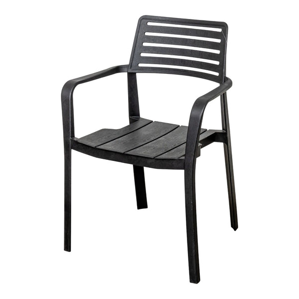 Silla Plástica Negra Moderna