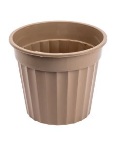 Maceta Plástica Rayas Marrón