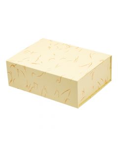 Caja Plegable Beige Y Dorado