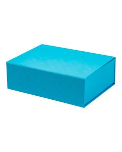 Caja Plegable Textura Celeste Mediana