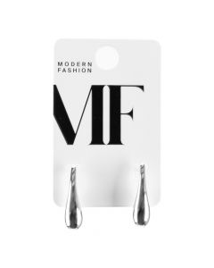 Aretes Metálicos Plateados
