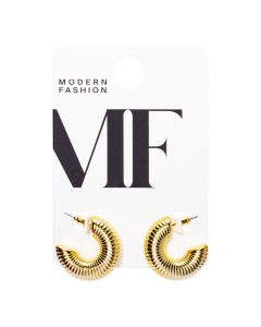 Aretes Metálicos Con Relieve