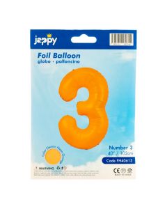 Globo Metálico Naranja Neón