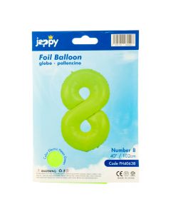 Globo Metálico Número 8 Verde
