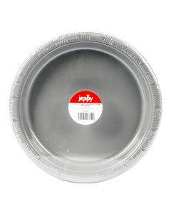Platos Plásticos 9pulg Plateado