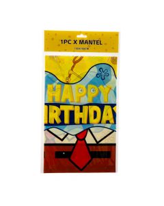 Mantel Plástico Bob Esponja Cumpleaños